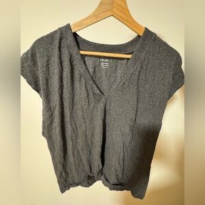 Frame Denim Charcoal V-Neck Tee